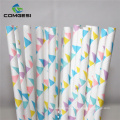 Hot sale Gold Funny paper straws striped arty paper straws with high quality